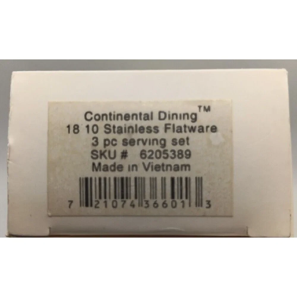 LENOX Continental Dinning 3 PC Serving Hostess Set Stainless Flatware NIB